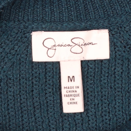 Jessica Simpson Women's Blue Chunky Knit Pullover Jumper Size M