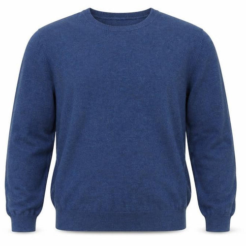 Marks and Spencer Men's Blue XL Pure Cotton Crew Neck Jumper