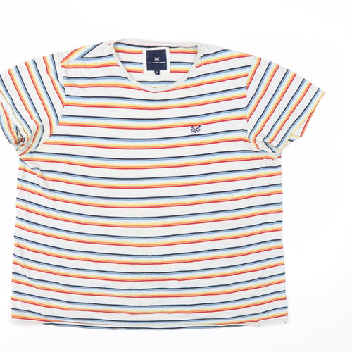Crew Clothing Company Men's Multicoloured Striped Cotton T-Shirt L