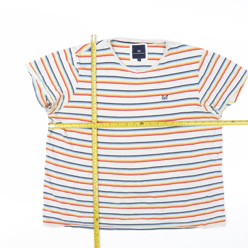 Crew Clothing Company Men's Multicoloured Striped Cotton T-Shirt L