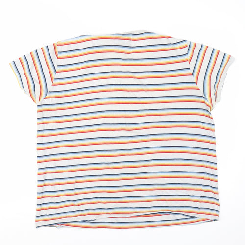 Crew Clothing Company Men's Multicoloured Striped Cotton T-Shirt L