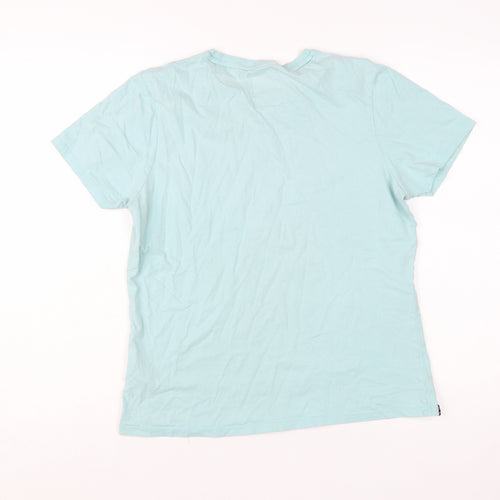 Tokyo Laundry Women's Blue Cotton Crew Neck T-Shirt Size 14