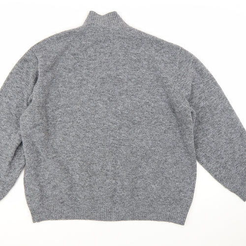 Topman Men’s Grey Collared Button Cardigan XL Regular Fit