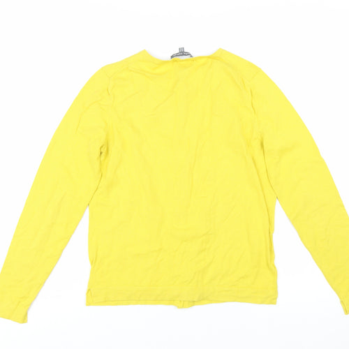 Laura Ashley Women's Yellow Cotton Blend Cardigan UK 10