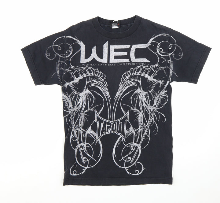 Tapout Men’s Black WEC Graphic Print Cotton T-Shirt Size S
