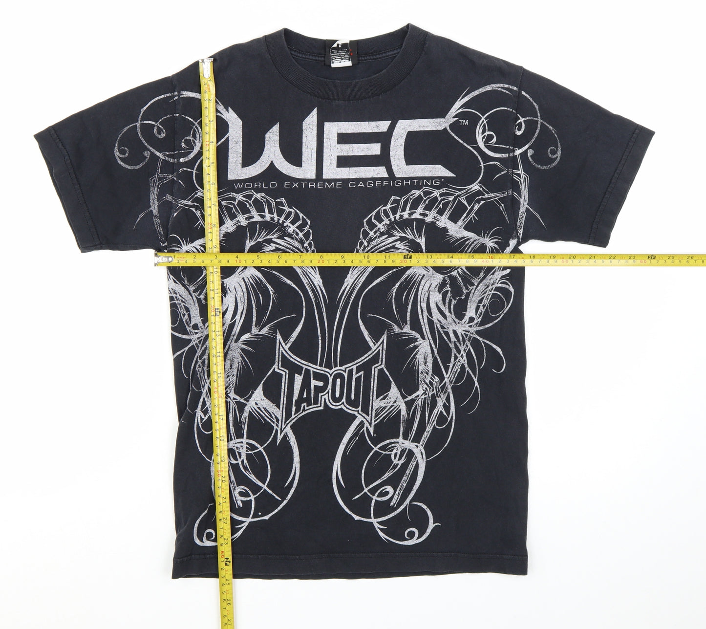 Tapout Men’s Black WEC Graphic Print Cotton T-Shirt Size S