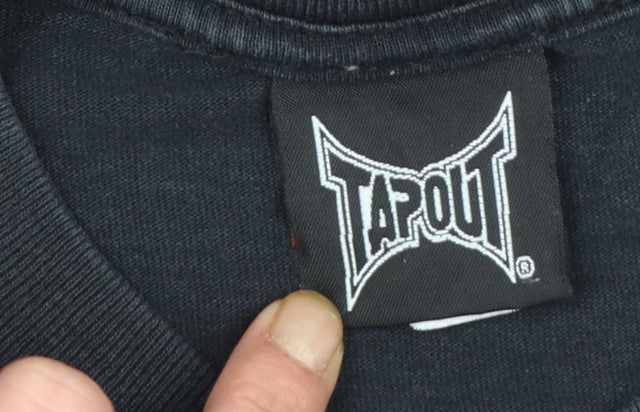 Tapout Men’s Black WEC Graphic Print Cotton T-Shirt Size S
