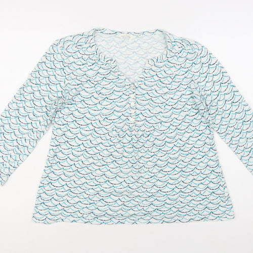 Seasalt Cornwall Women’s Blue 3/4 Sleeve Tunic Blouse Size 10