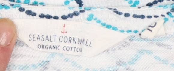 Seasalt Cornwall Women’s Blue 3/4 Sleeve Tunic Blouse Size 10
