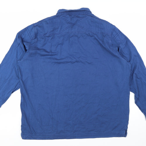 Pierre Cardin Men's Blue 3XL Long Sleeve Cotton Polo Shirt