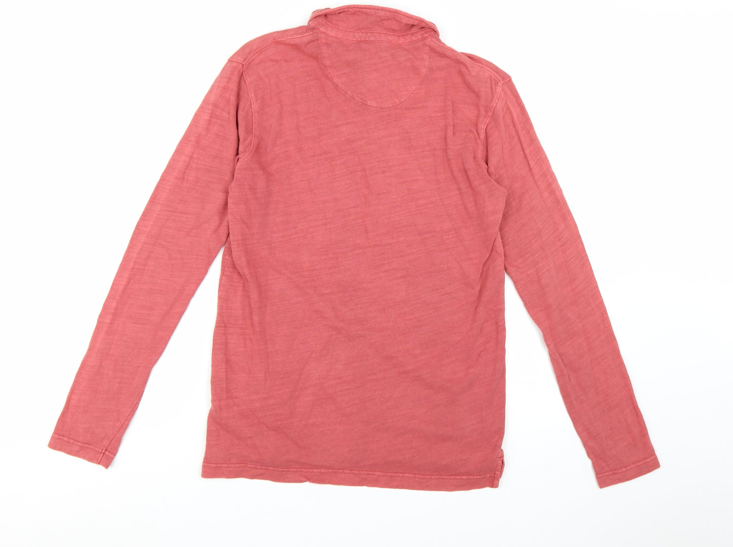 Quiksilver Men's Red Long Sleeve Cotton Polo Shirt Size S