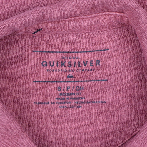 Quiksilver Men's Red Long Sleeve Cotton Polo Shirt Size S
