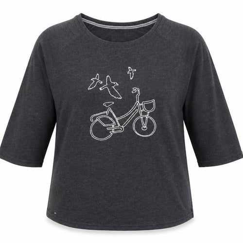 FatFace Womens Grey Embroidered 3/4 Sleeve Jersey T-Shirt Size 18