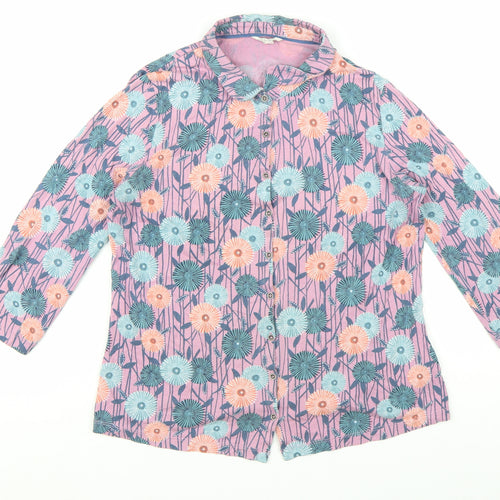 White Stuff Womens Multicoloured Floral Cotton Tunic Shirt UK 12