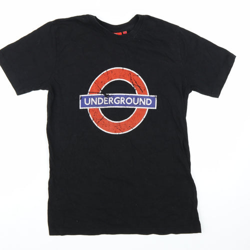 Transport for London Men's Black Underground Graphic T-Shirt M