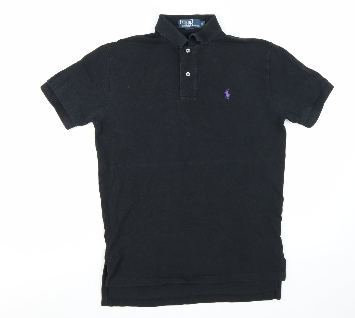 Ralph Lauren Men's Black Slim Fit Cotton Polo Shirt S
