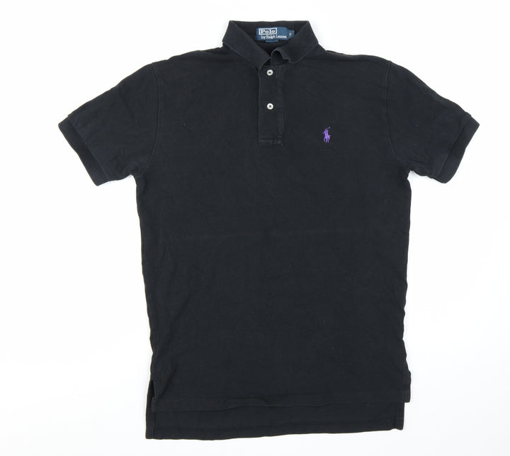 Ralph Lauren Men's Black Slim Fit Cotton Polo Shirt S