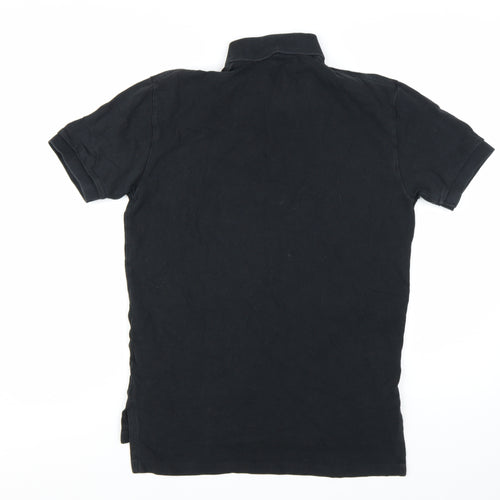 Ralph Lauren Men's Black Slim Fit Cotton Polo Shirt S
