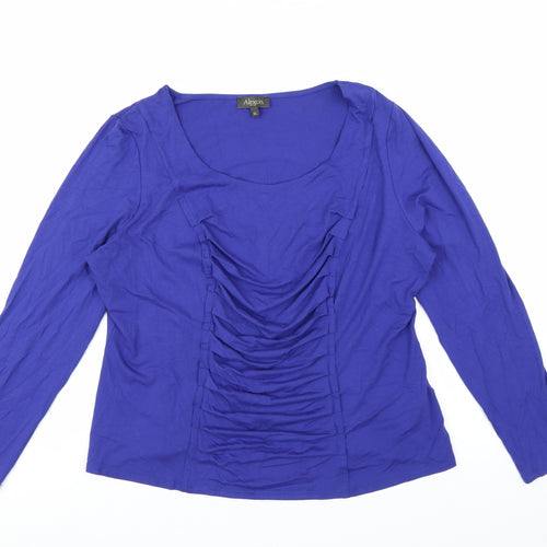 Alexon Women’s Blue Long Sleeve Stretch Jersey Blouse XL