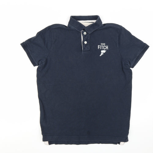 Abercrombie & Fitch Men's Blue 2XL Cotton Polo Shirt