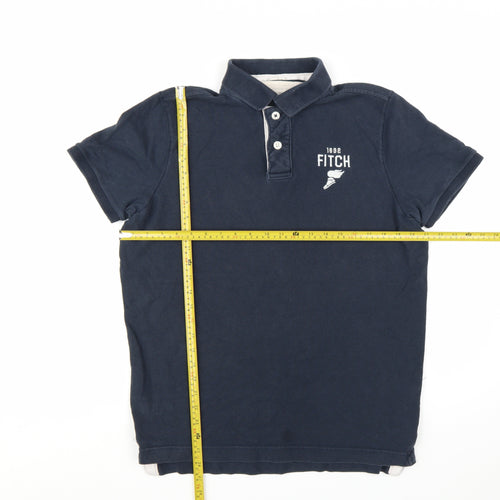 Abercrombie & Fitch Men's Blue 2XL Cotton Polo Shirt