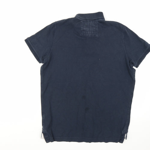 Abercrombie & Fitch Men's Blue 2XL Cotton Polo Shirt
