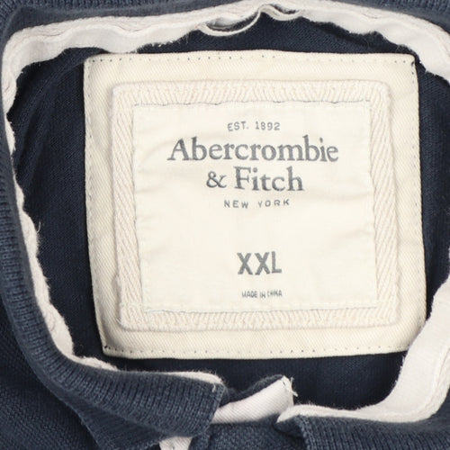 Abercrombie & Fitch Men's Blue 2XL Cotton Polo Shirt