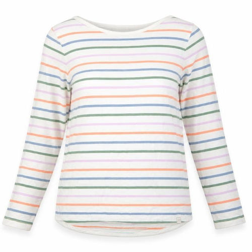 Fat Face Womens Multicoloured Striped Cotton Long Sleeve T-Shirt Size 10