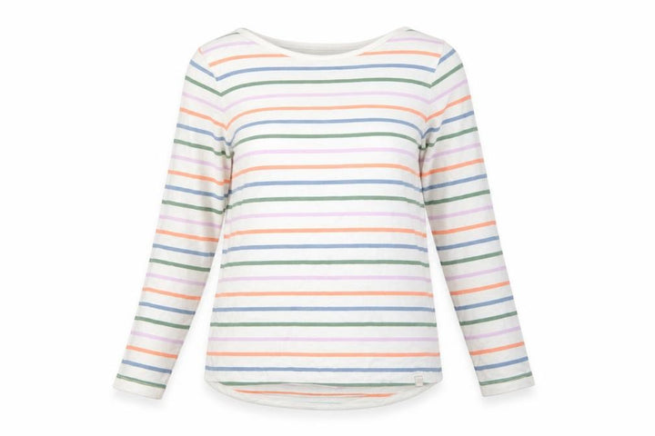 FatFace Womens Multicoloured Striped Cotton Long Sleeve T-Shirt Size 10