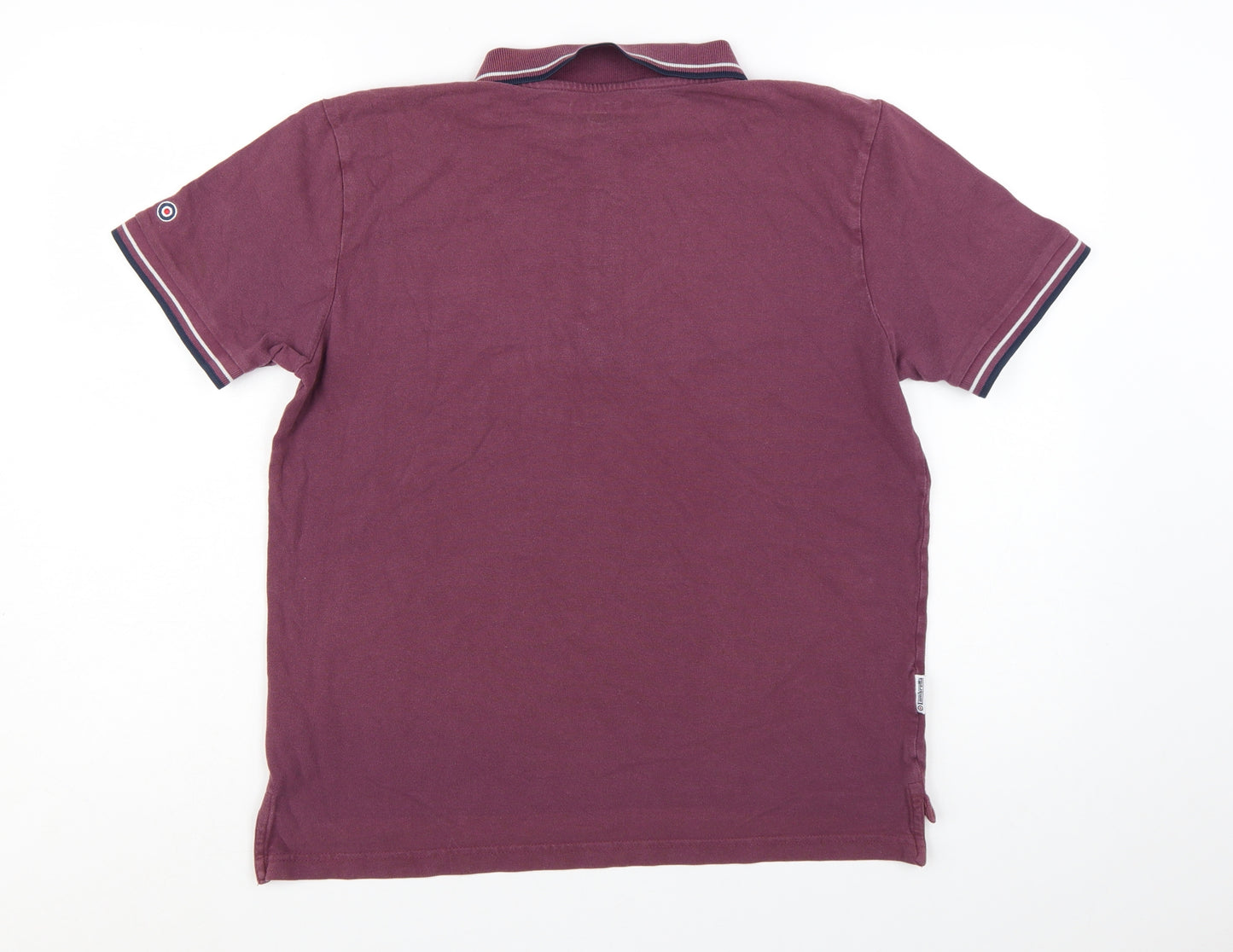 Lambretta Men's Purple Twin Tipped Cotton Polo Shirt Size L