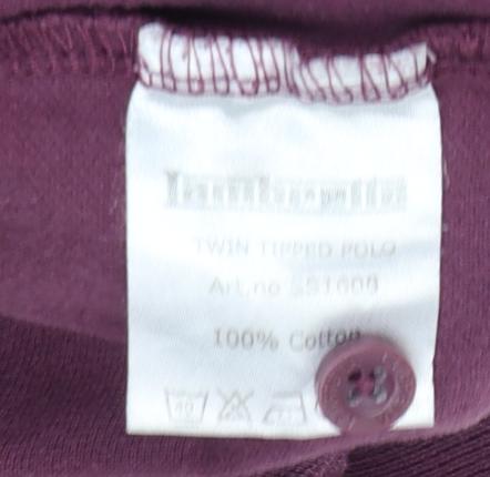 Lambretta Men's Purple Twin Tipped Cotton Polo Shirt Size L