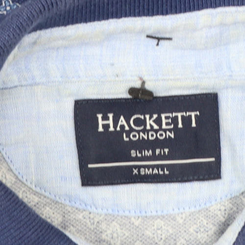 Hackett London Men's Blue XS Slim Fit Cotton Polo Shirt