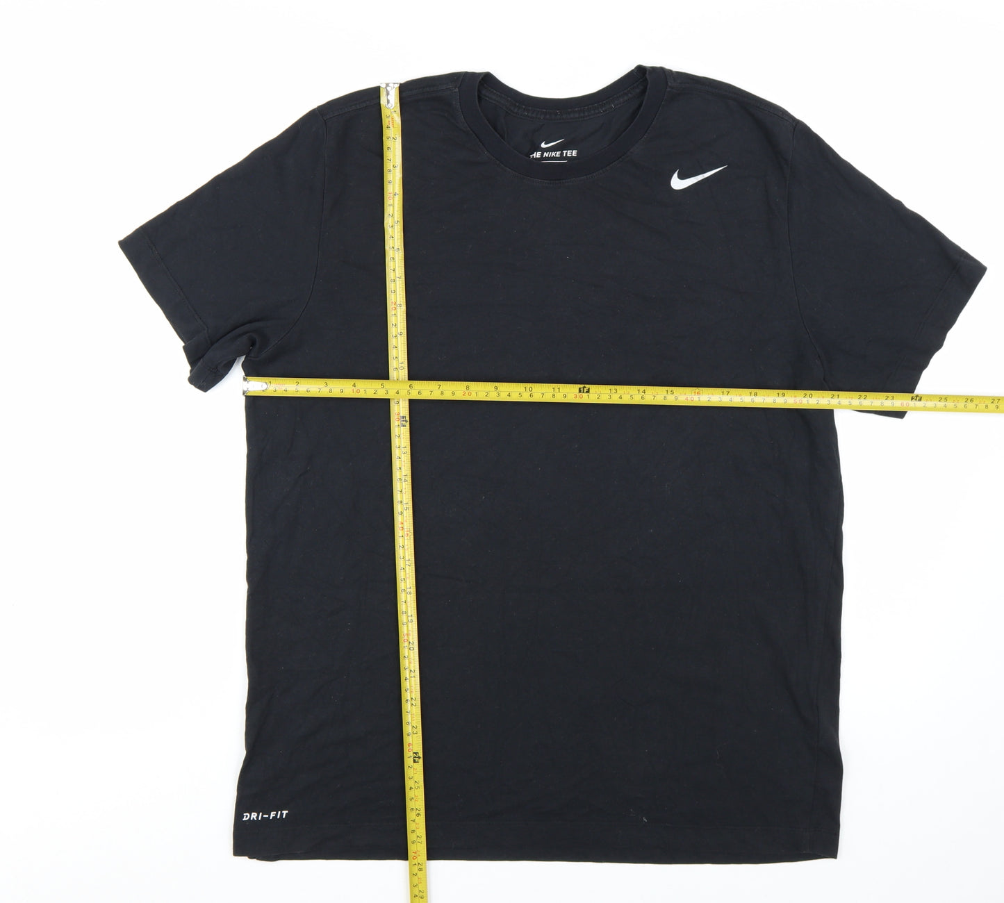 Nike Men's Black Dri-FIT Crew Neck Short Sleeve T-Shirt L Regular Fit