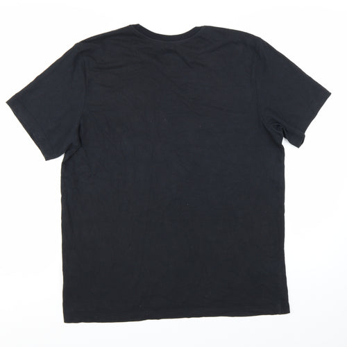 Nike Men's Black Dri-FIT Crew Neck Short Sleeve T-Shirt L Regular Fit