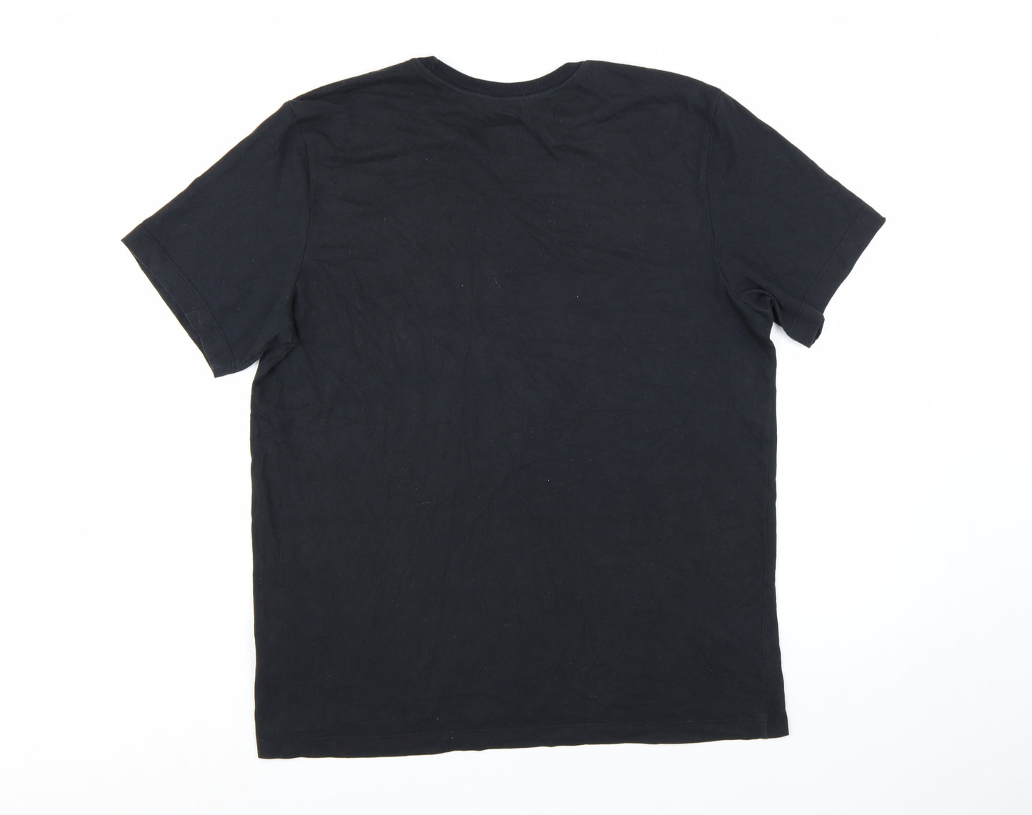 Nike Men's Black Dri-FIT Crew Neck Short Sleeve T-Shirt L Regular Fit