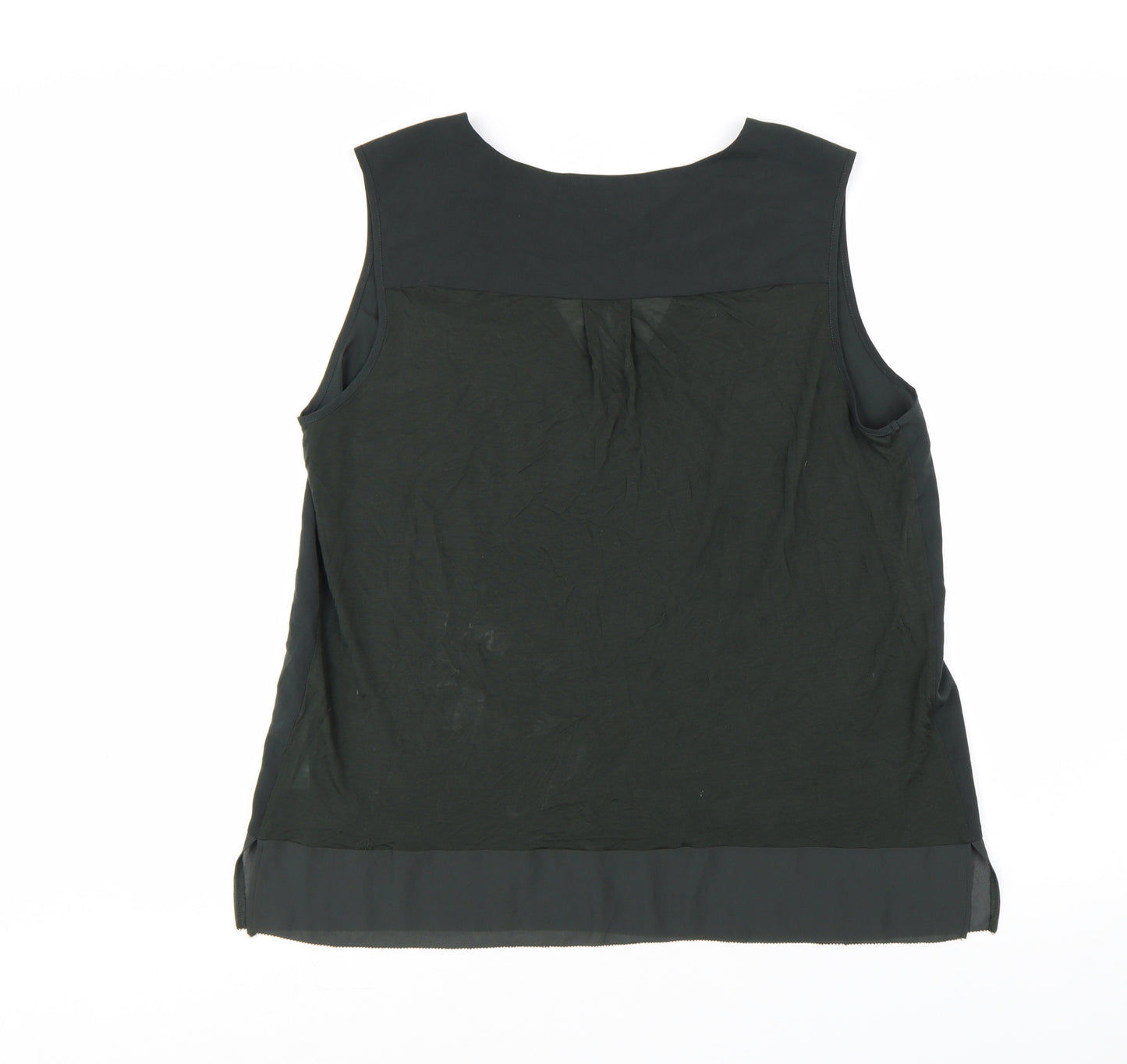 French Connection Women's Black V-Neck Sleeveless Blouse XL