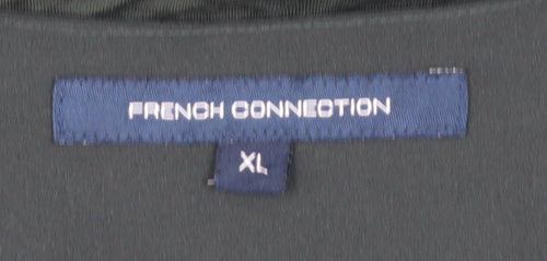 French Connection Women's Black V-Neck Sleeveless Blouse XL