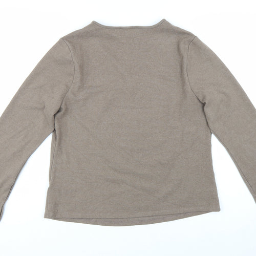 Marks and Spencer Womens Beige V-Neck Pullover Jumper Size 18