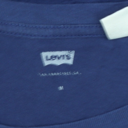 Levi's Women's Blue Crew Neck Cotton T-Shirt Size M