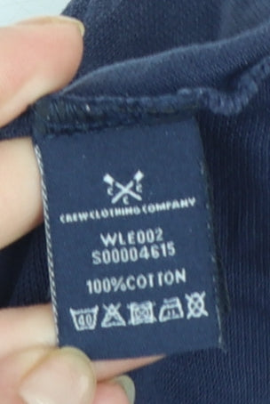 Crew Clothing Company Womens Blue Polo Shirt Size 16 Short Sleeve Cotton