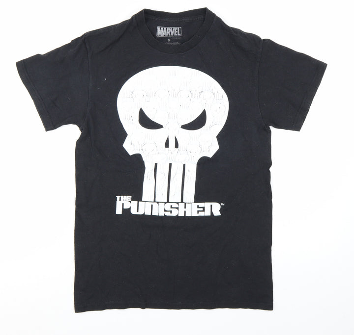 Marvel The Punisher Black Graphic Short Sleeve Men's T-Shirt Size S