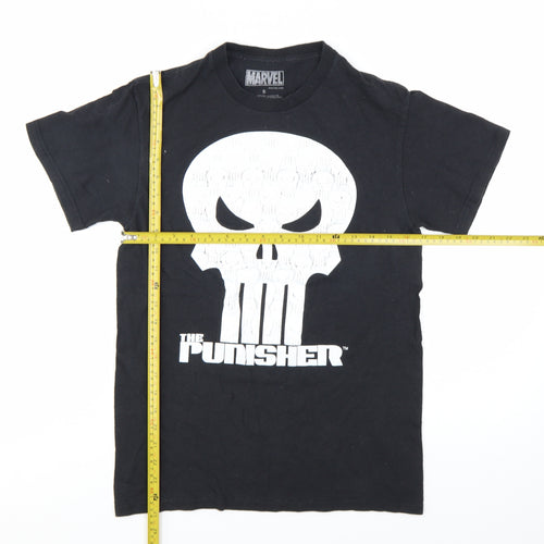 Marvel The Punisher Black Graphic Short Sleeve Men's T-Shirt Size S