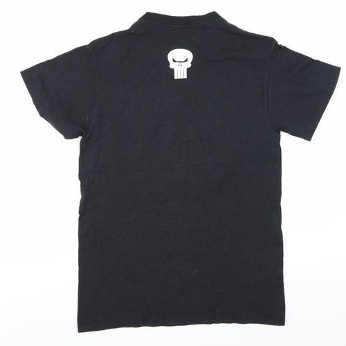Marvel The Punisher Black Graphic Short Sleeve Men's T-Shirt Size S