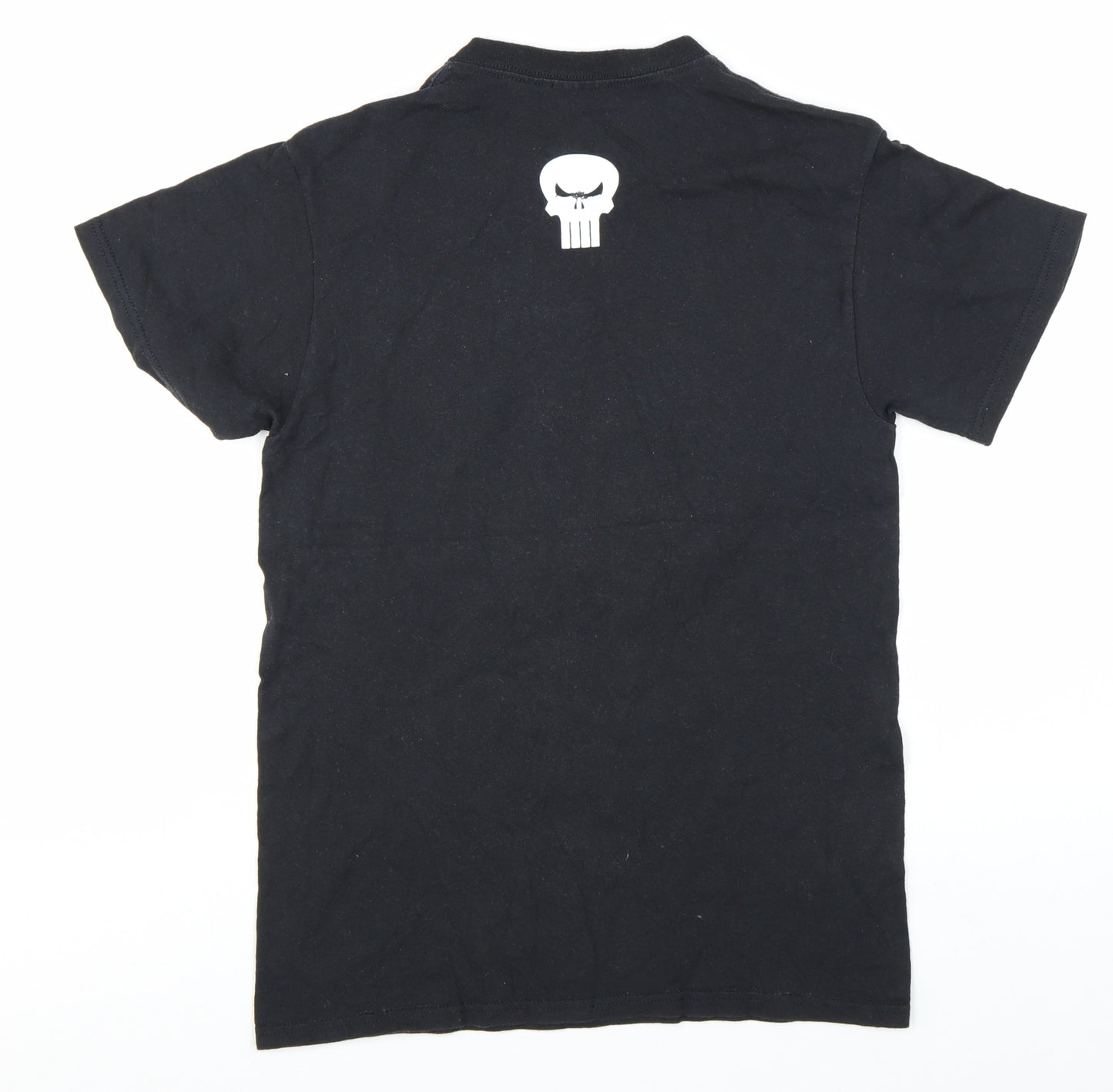 Marvel The Punisher Black Graphic Short Sleeve Men's T-Shirt Size S