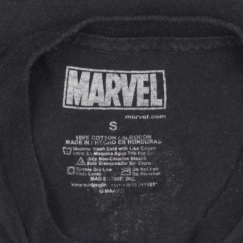 Marvel The Punisher Black Graphic Short Sleeve Men's T-Shirt Size S