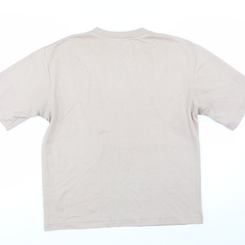 Uniqlo Women Beige AIRism Short Sleeve Basic T-Shirt S