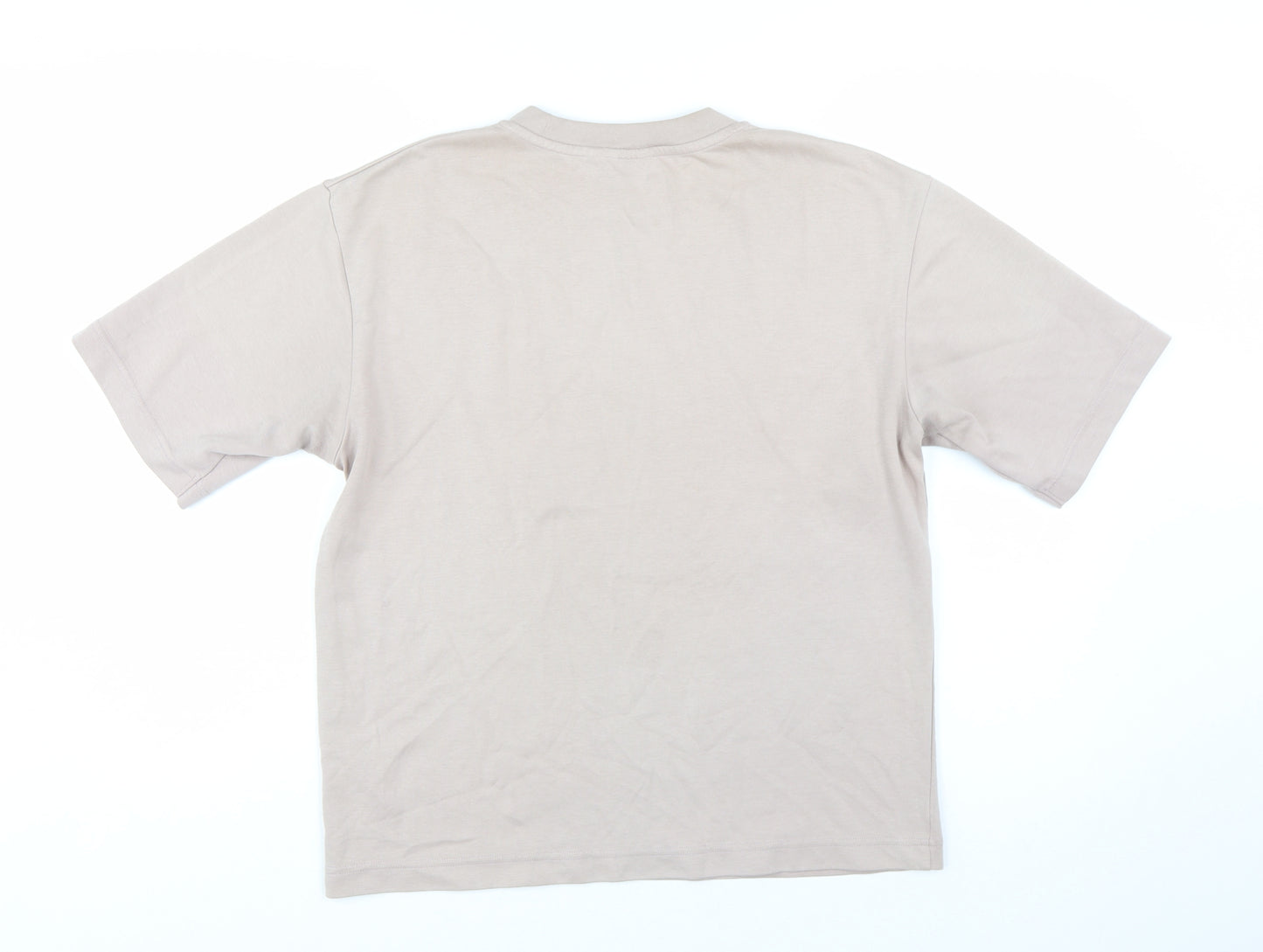 Uniqlo Women Beige AIRism Short Sleeve Basic T-Shirt S