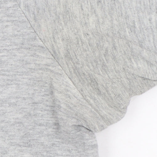 Diesel Men's Grey Crew Neck Cotton T-Shirt Size L Classic Fit