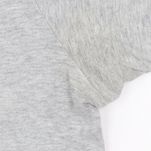 Diesel Men's Grey Crew Neck Cotton T-Shirt Size L Classic Fit