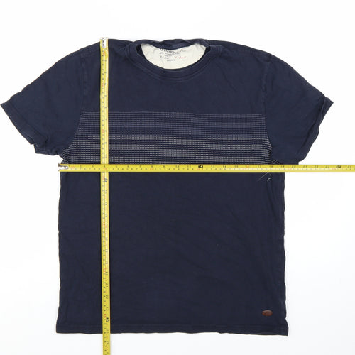 Hammond & Co Men's Navy Blue Cotton Crew Neck T-Shirt Medium